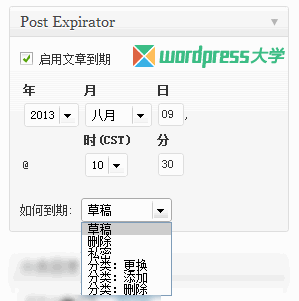 让 WordPress 文章/页面自动到期 Post Expirator WordPress基础教程 wordpress教程 第1张