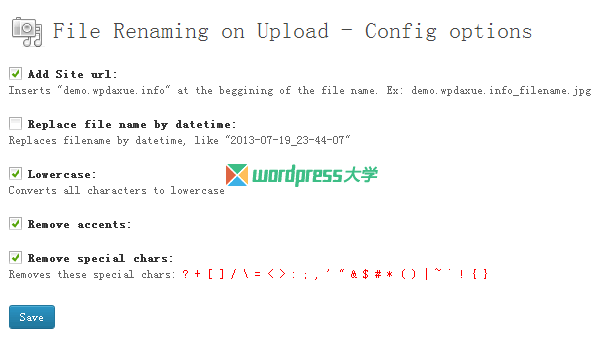 WordPress文件上传时自动重命名插件：File Renaming on upload WordPress网站维护 wordpress教程 第1张